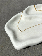 Single Pearl Necklace - 18K Gold Plated