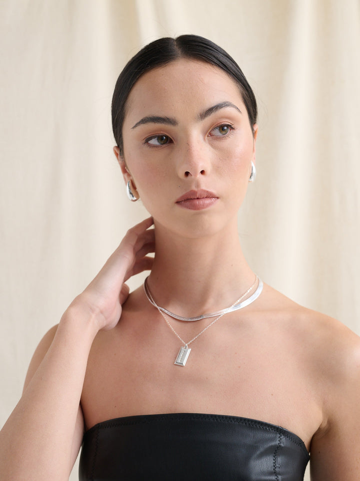 Small Droplet Sterling Silver Plated Earrings