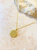 Coin Charm Necklace - 18K Gold Plated