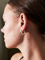 Greta Sterling Silver Plated Huggie Earrings