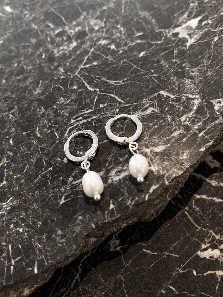 Daphne Silver Plated Pearl Earrings