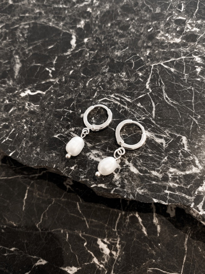 Daphne Silver Plated Pearl Earrings