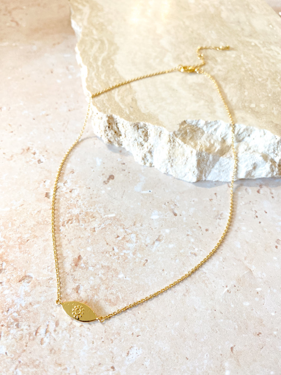Evil Eye Necklace - 18K Gold Plated