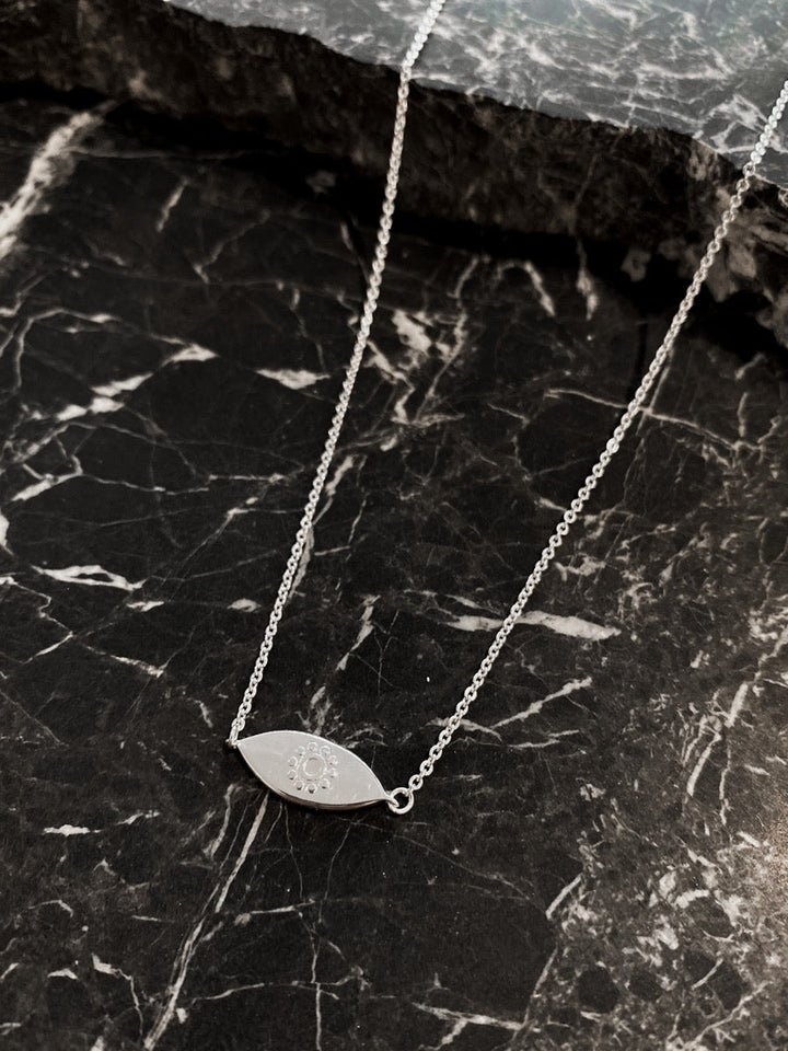 Evil Eye Sterling Silver Plated Necklace