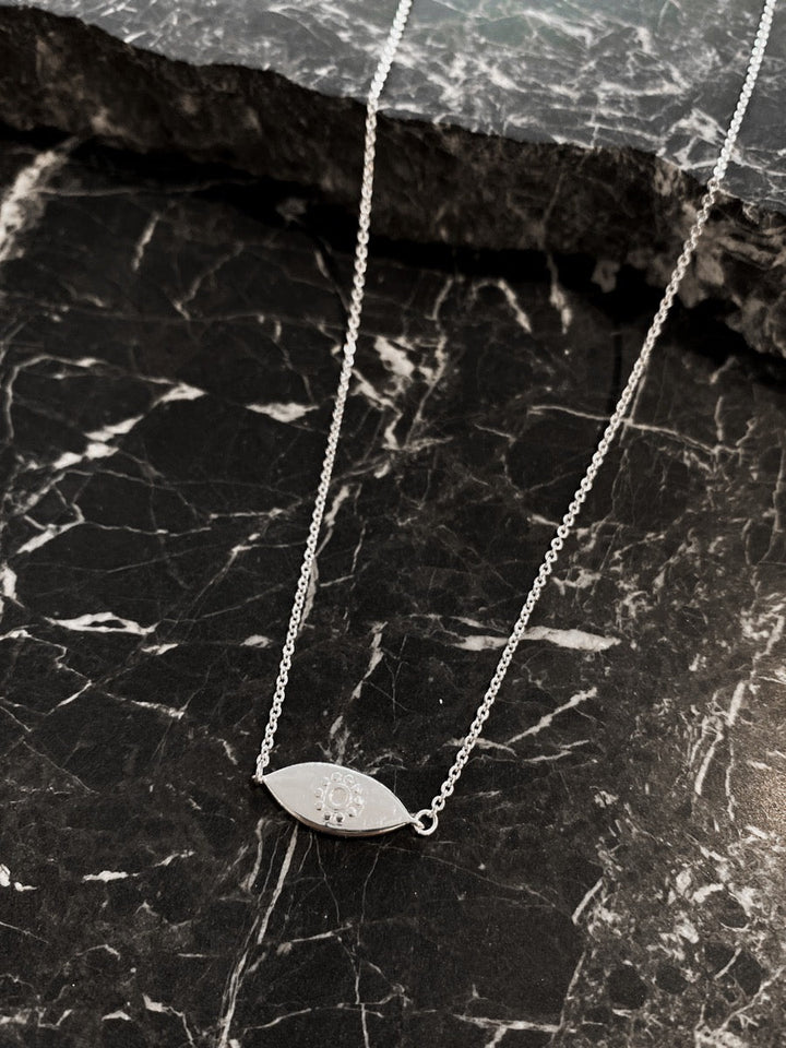 Evil Eye Sterling Silver Plated Necklace