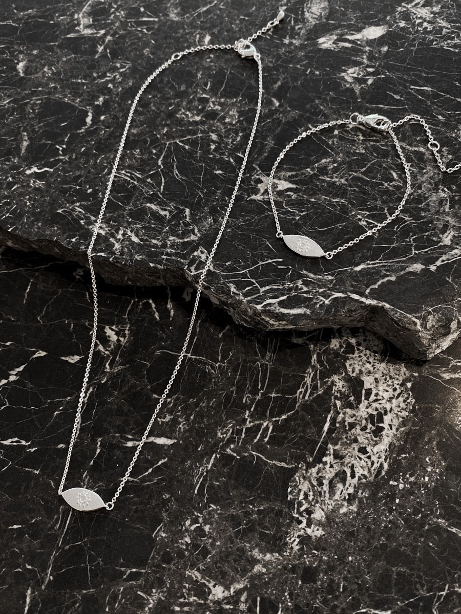 Evil Eye Sterling Silver Plated Necklace