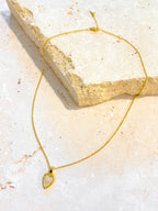 Diamanté Heart Necklace - 18K Gold Plated