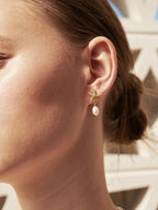 Starfish Pearl 18K Gold Plated Earrings