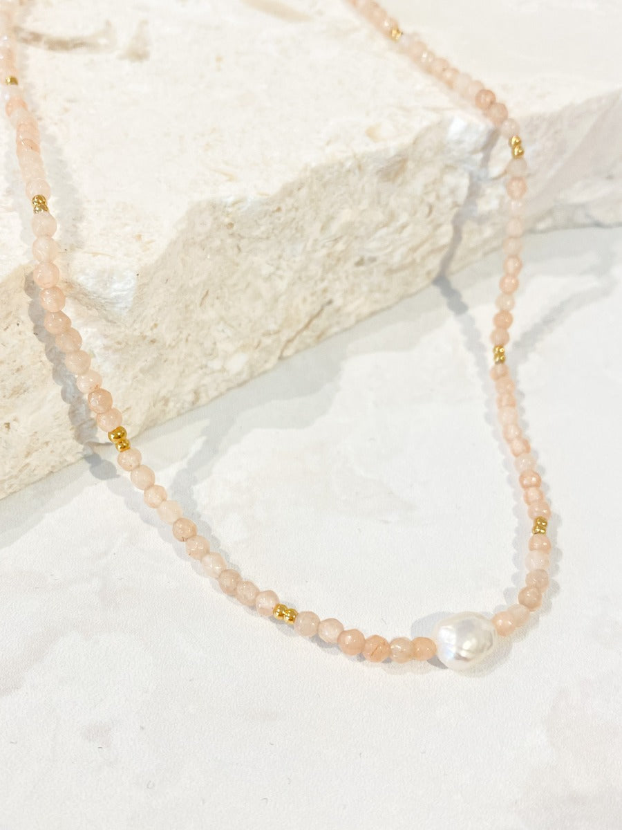 Rosie Stone Beaded Necklace