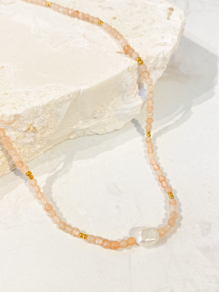 Rosie Stone Beaded Necklace
