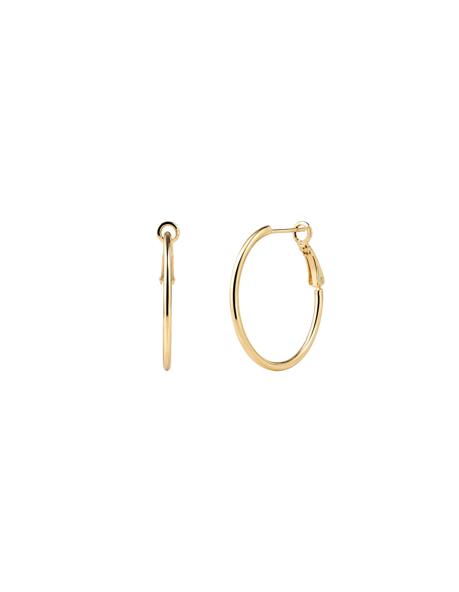 30mm Classic 18K Gold Plated Hoops