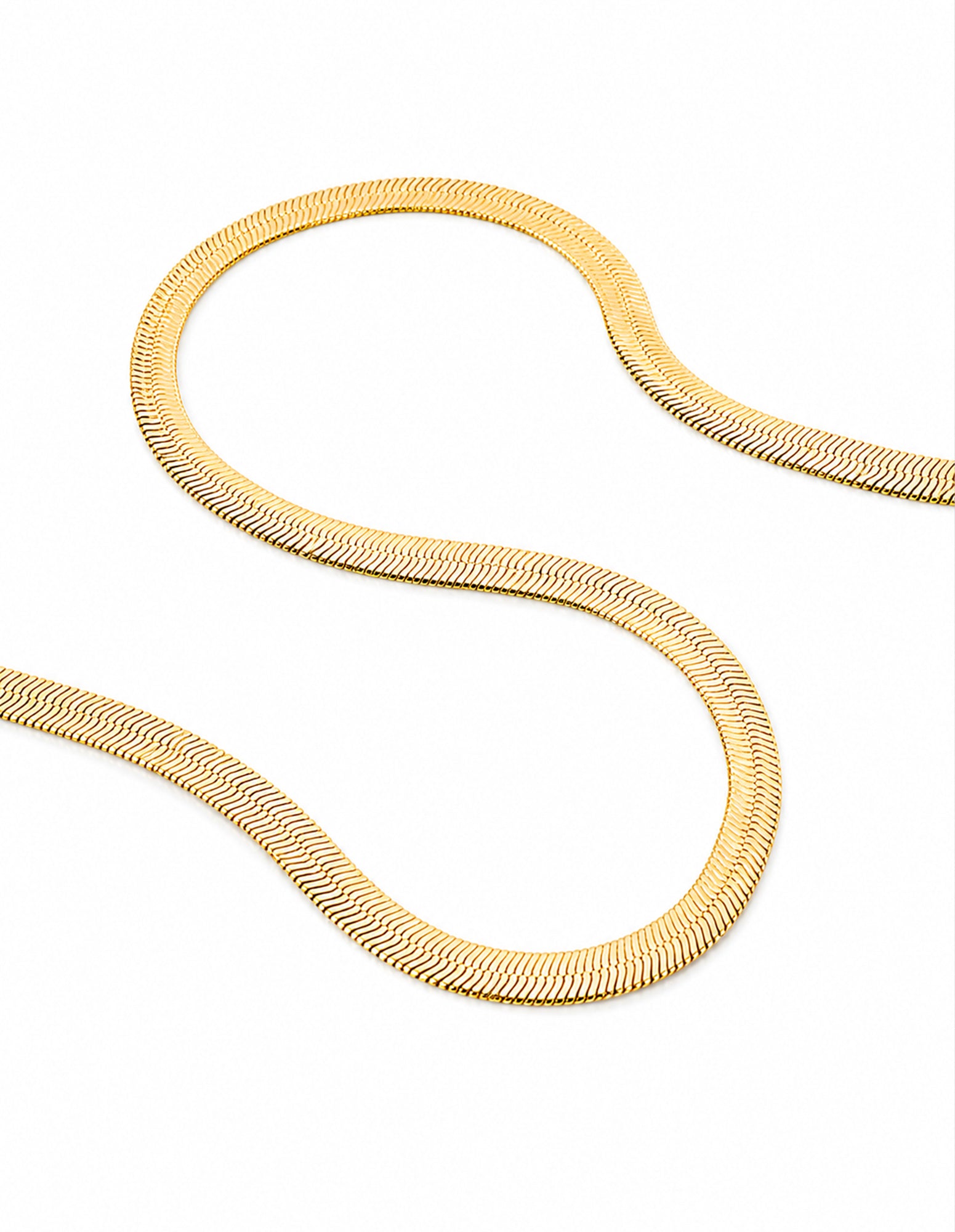 5mm Snake Necklace - 18K Gold Plated
