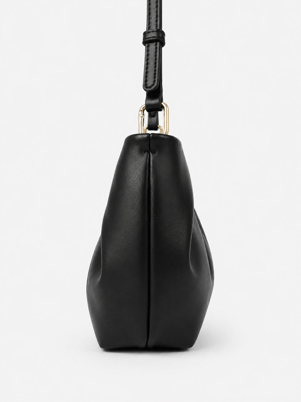 Aura Gathered Clutch Bag - Black