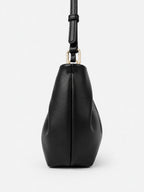 Aura Gathered Clutch Bag - Black