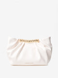 Aura Gathered Clutch Bag - Cream