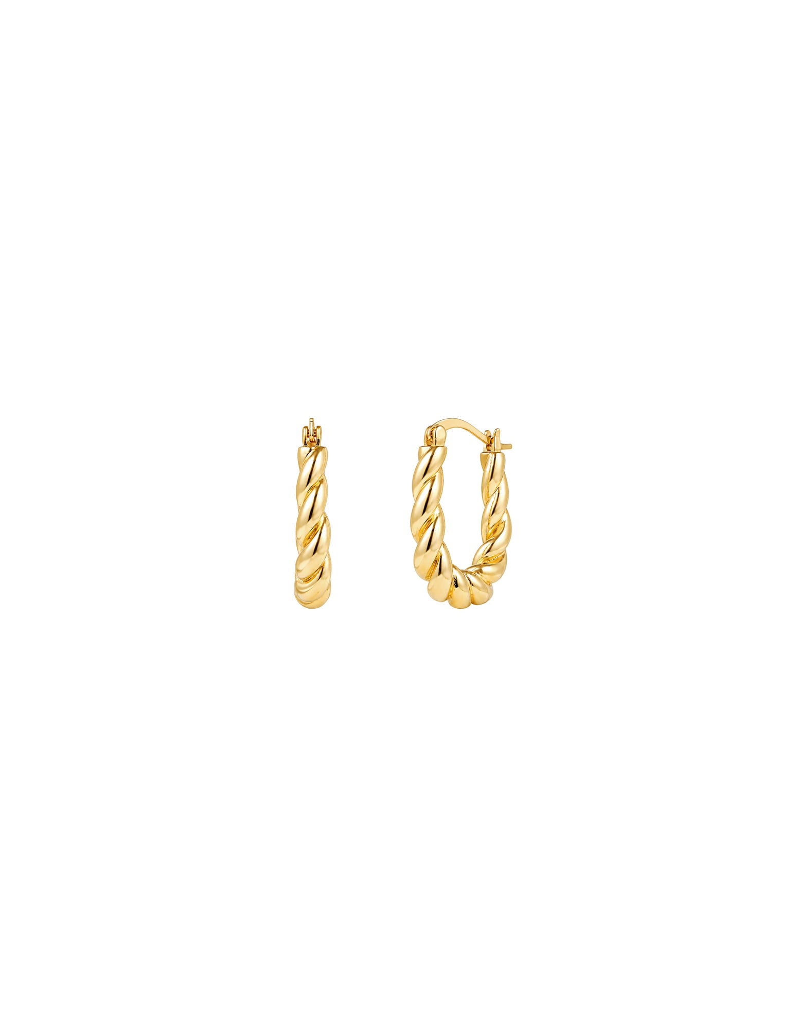 Bally Twisted Earrings in 18K Gold Plated
