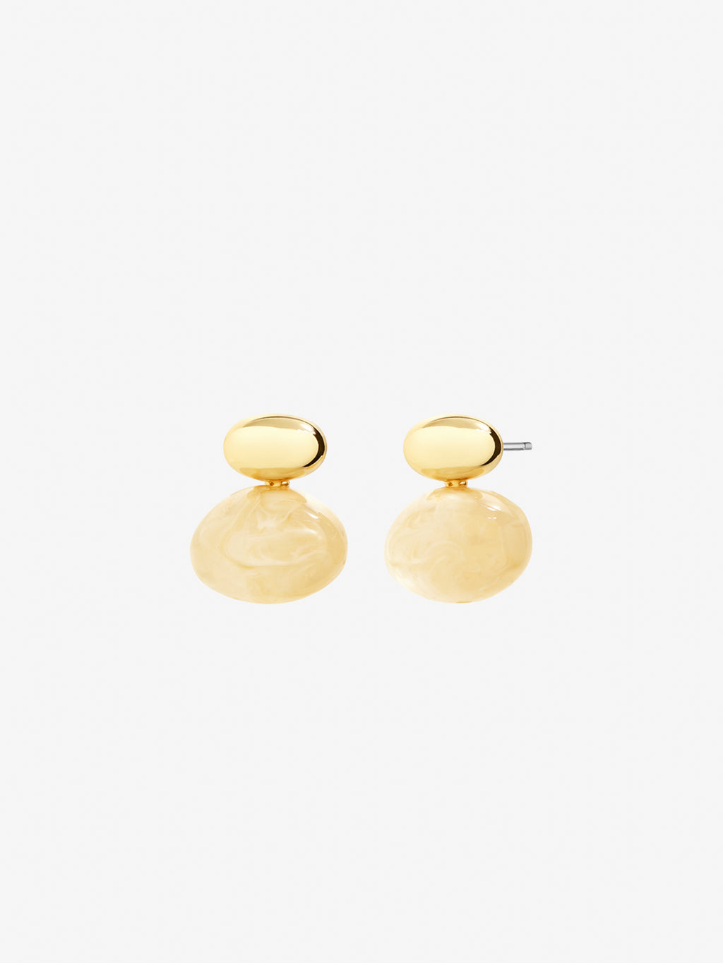 Bauble Cream Resin Earring
