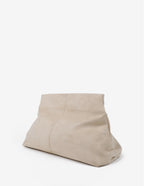 Becca Suede Clutch Bag - Beige
