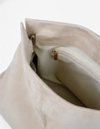 Becca Suede Clutch Bag - Beige