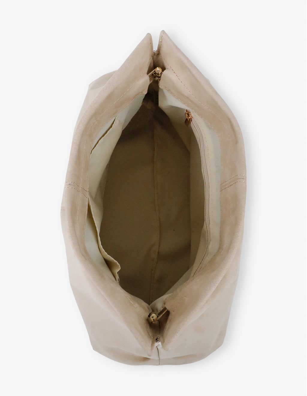 Becca Suede Clutch Bag - Beige