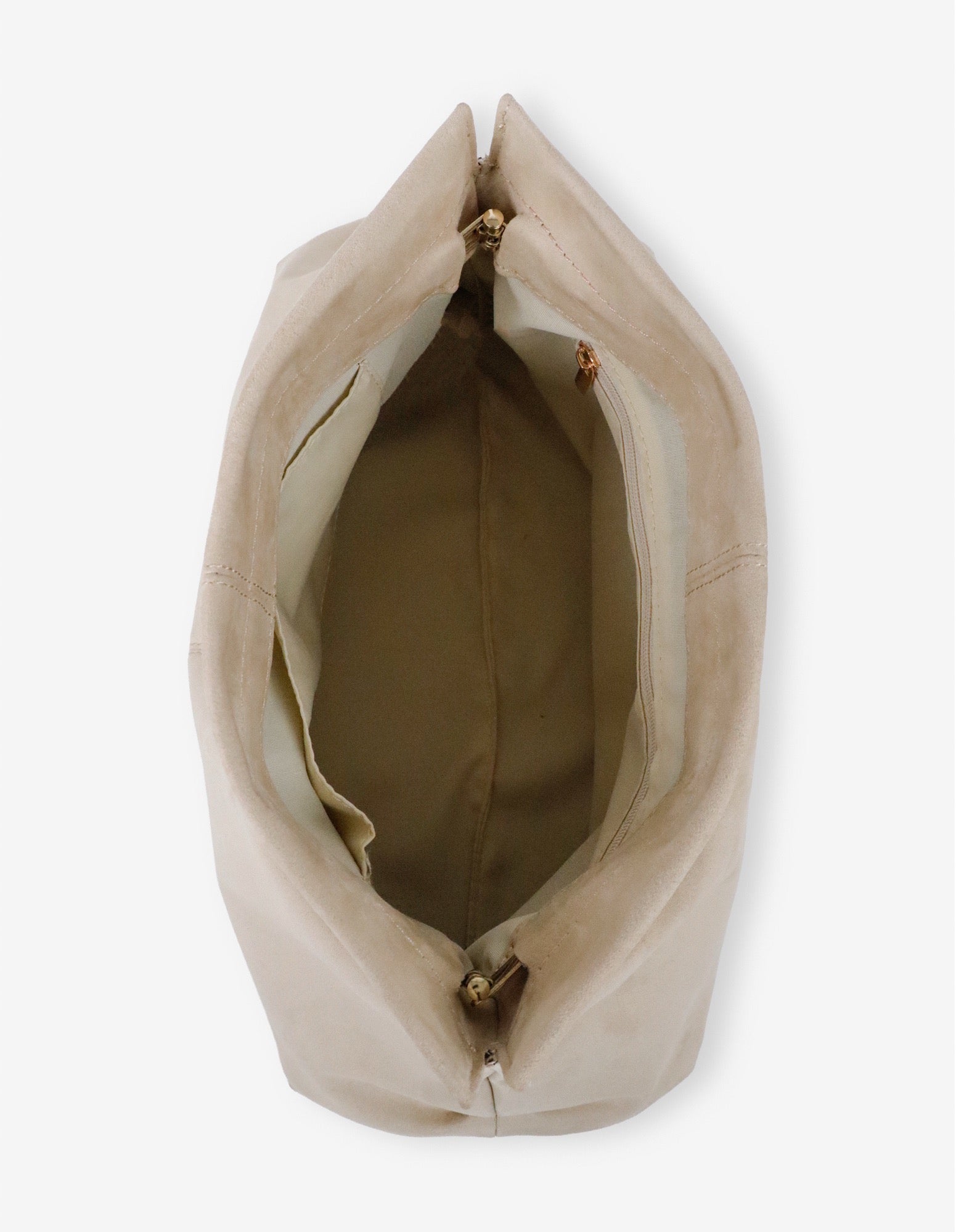 Becca Suede Clutch Bag - Beige