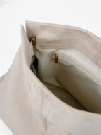 Becca Suede Clutch Bag - Beige