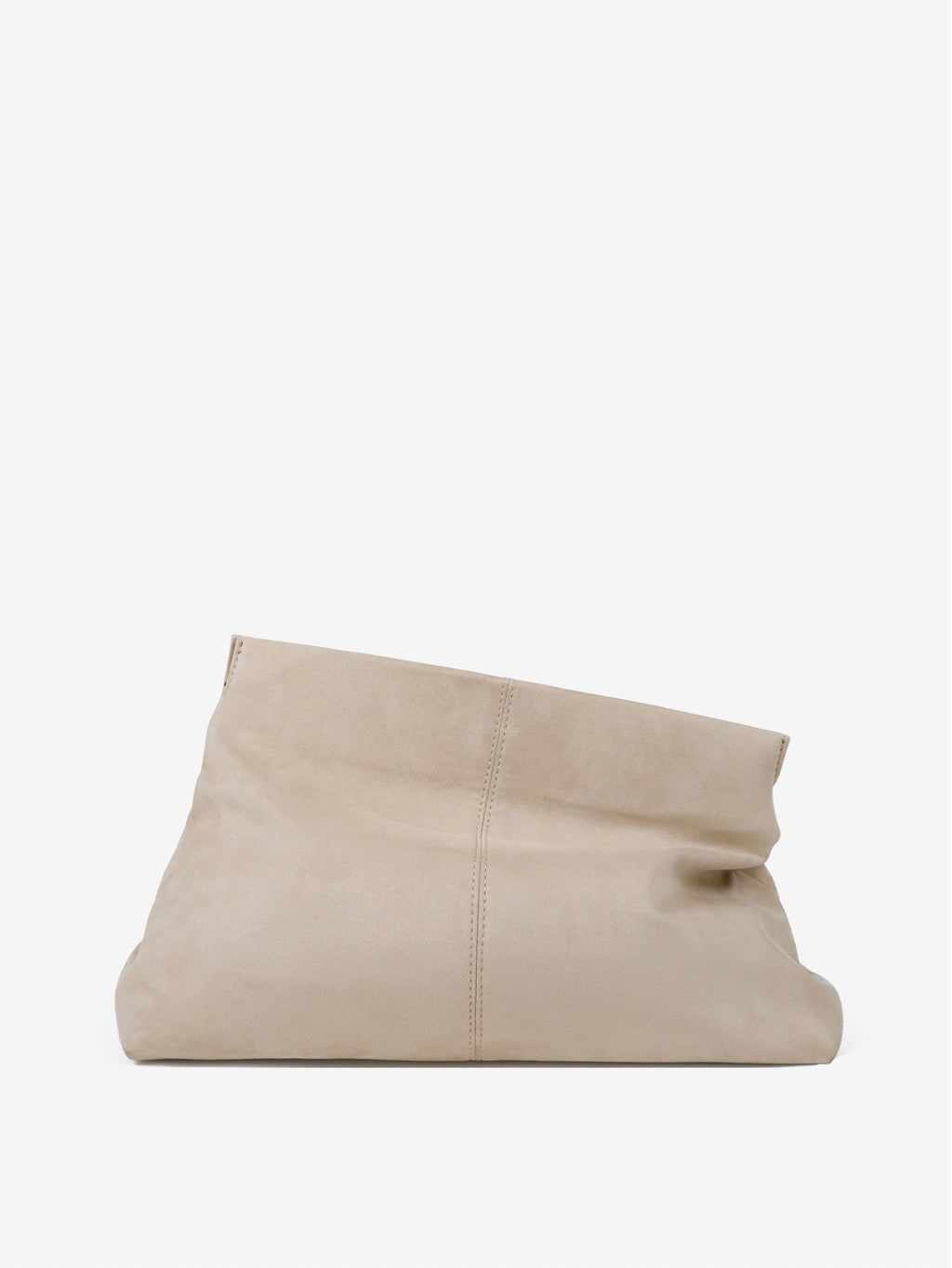 Becca Suede Clutch Bag - Beige