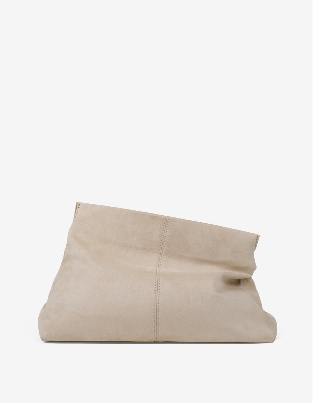 Becca Suede Clutch Bag - Beige