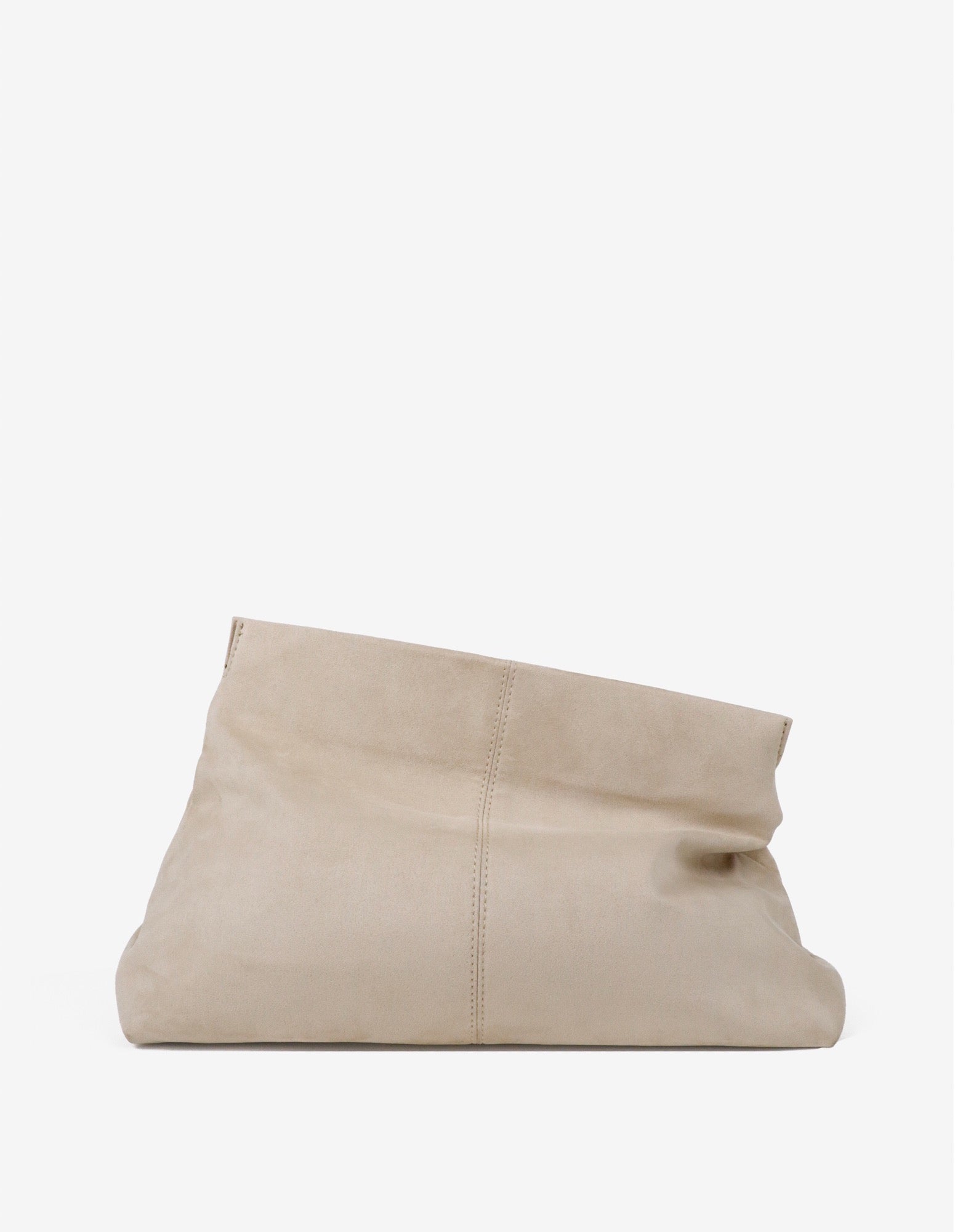 Becca Suede Clutch Bag - Beige