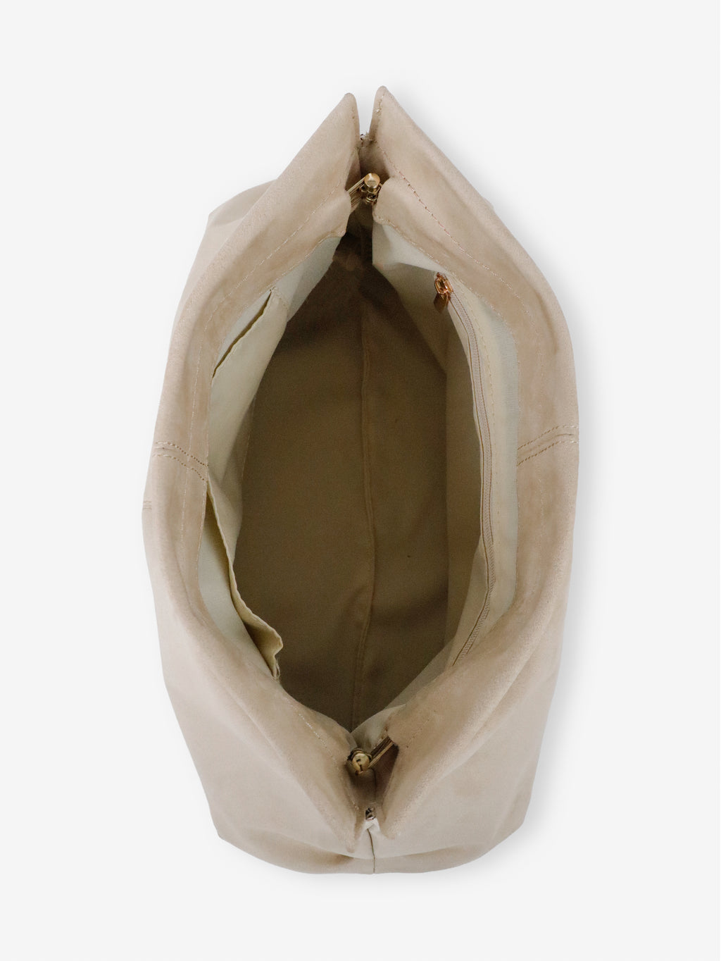 Becca Suede Clutch Bag - Beige