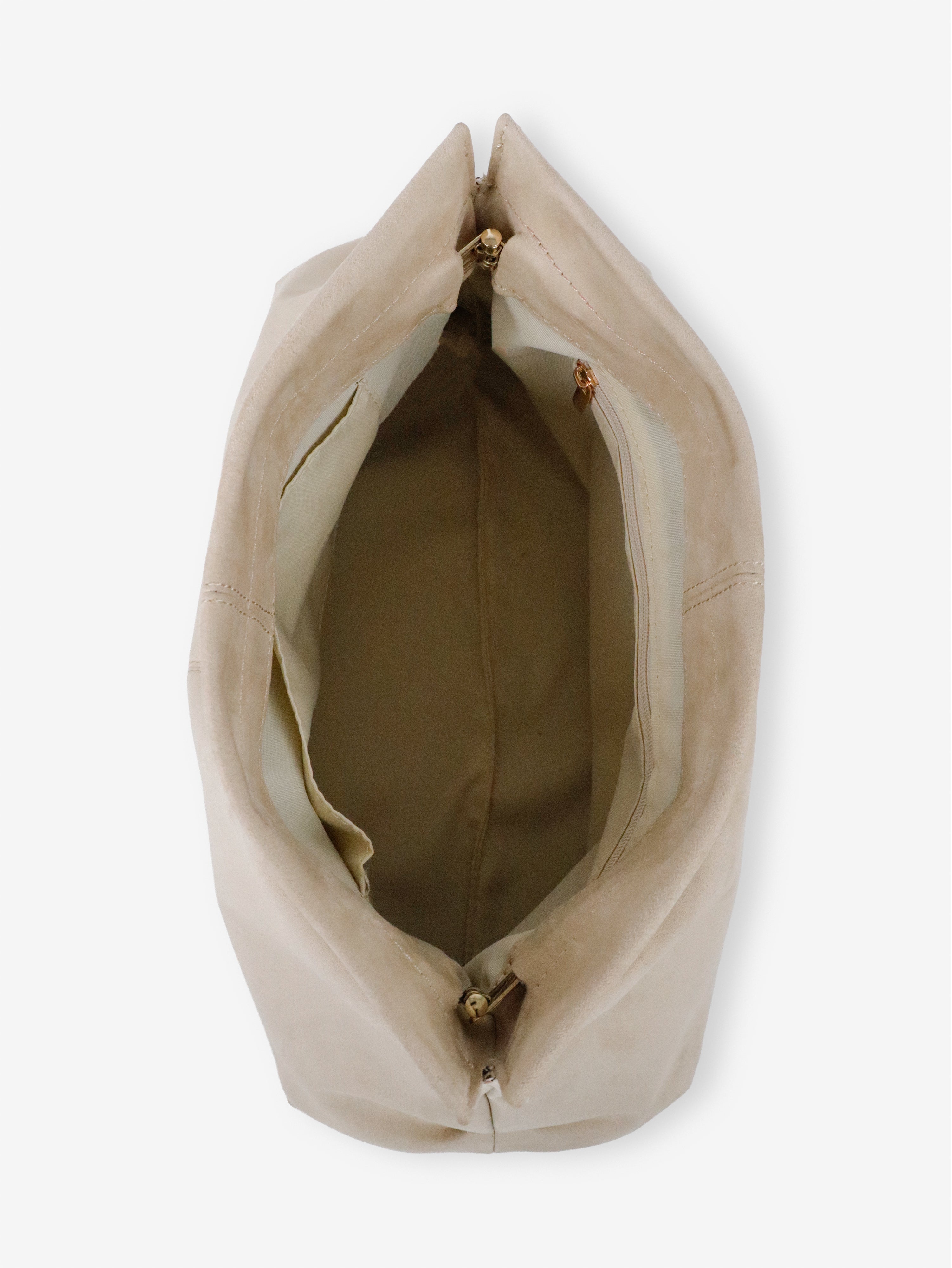 Becca Suede Clutch Bag - Beige