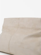 Becca Suede Clutch Bag - Beige