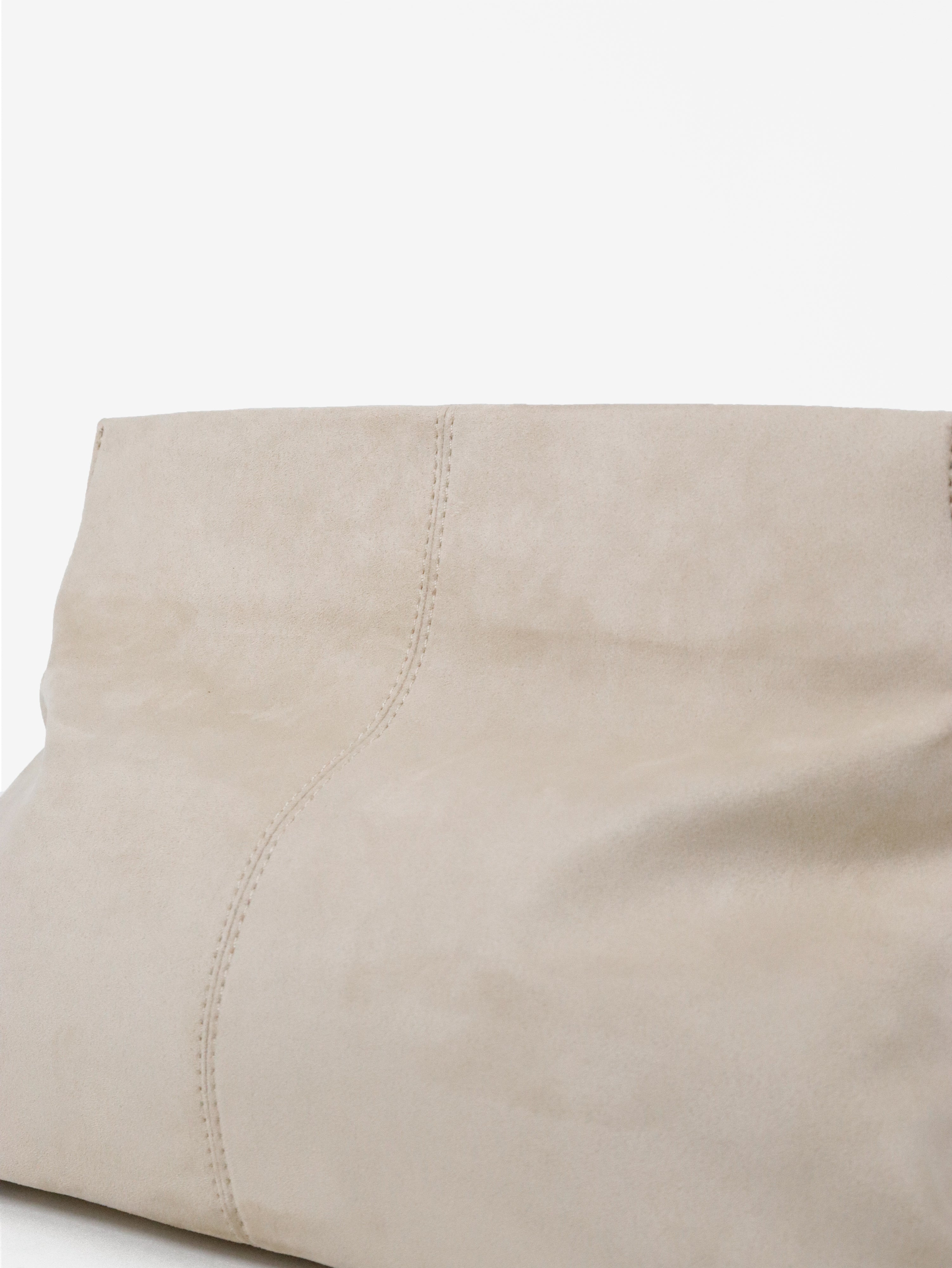 Becca Suede Clutch Bag - Beige