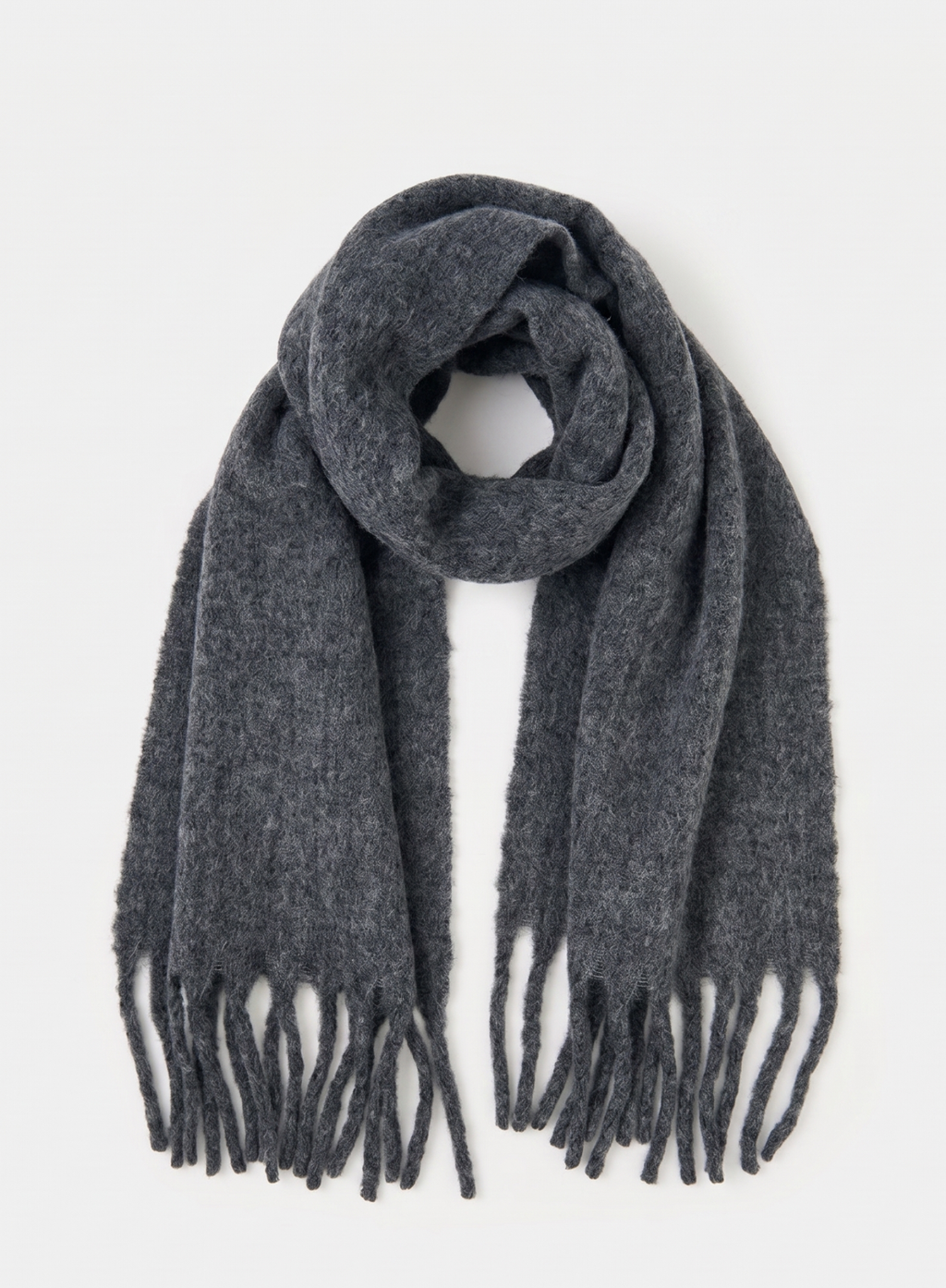 Betty Fluffy Scarf - Charcoal