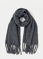 Betty Fluffy Scarf - Charcoal