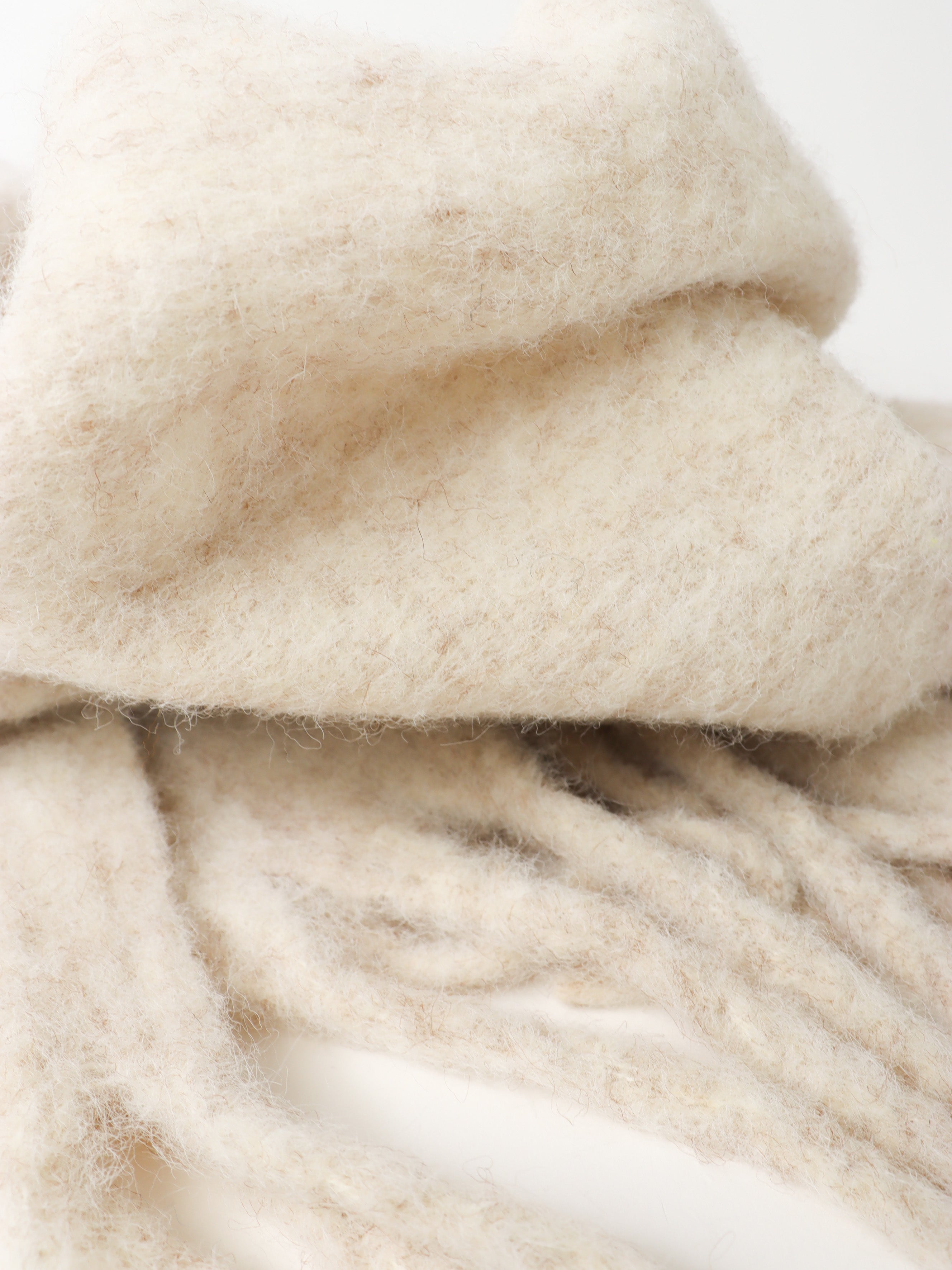 Betty Fluffy Scarf - Oatmeal