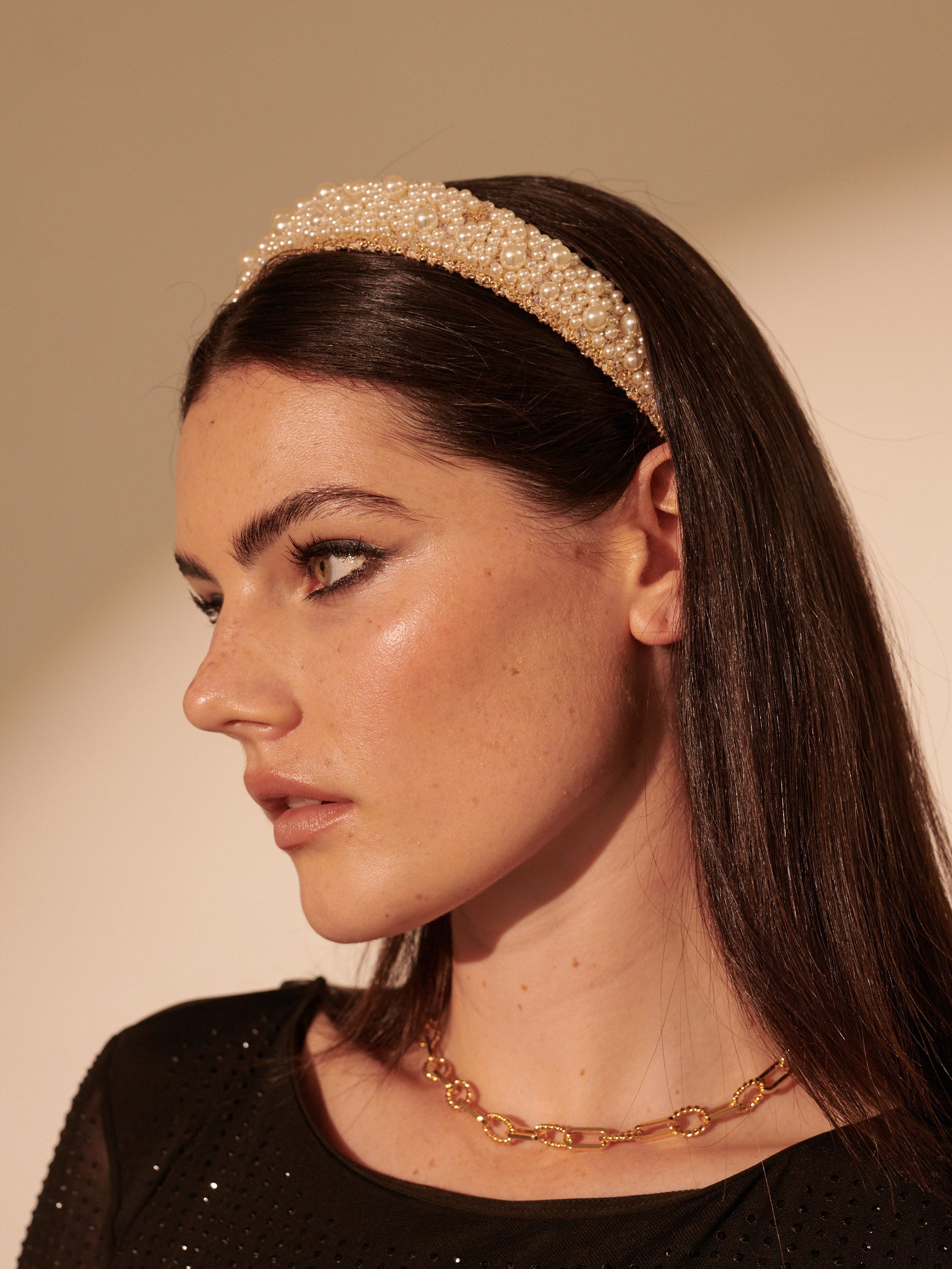 Bianca Pearl Beaded Headband