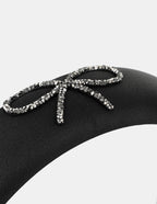 Black Diamante Bow Statement Headband