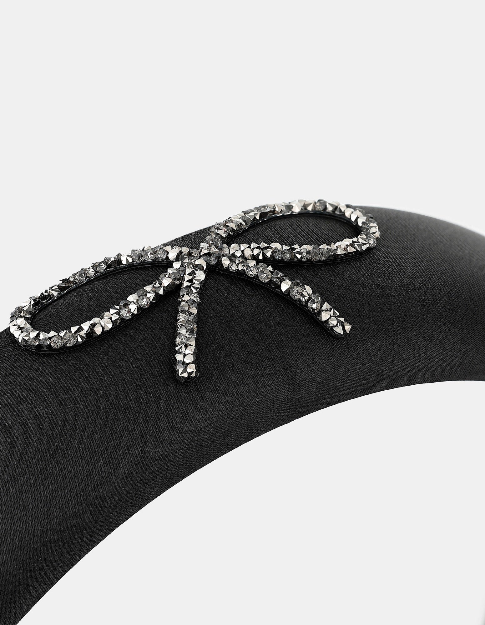 Black Diamante Bow Statement Headband