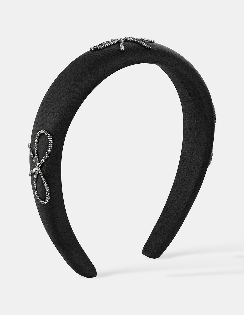 Black Diamante Bow Statement Headband
