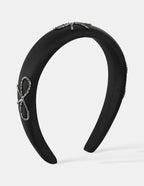 Black Diamante Bow Statement Headband