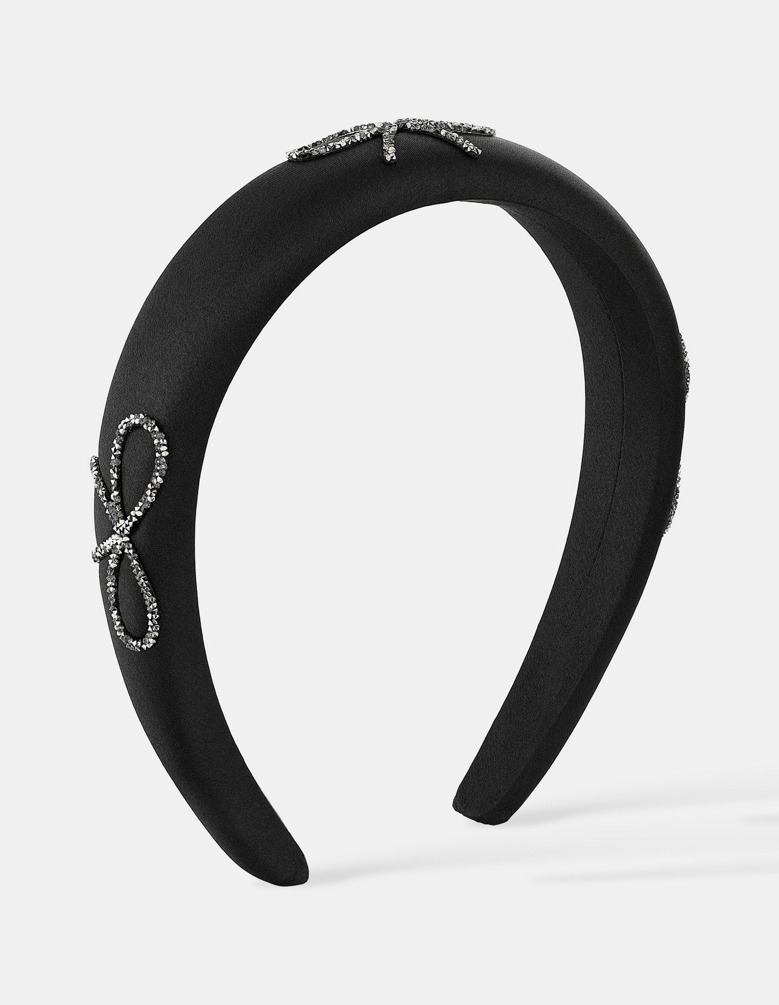 Black Diamante Bow Statement Headband
