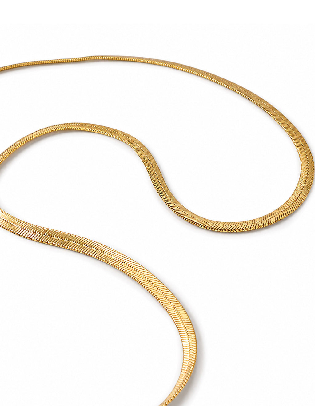 4mm Snake Necklace - 18K Gold Plated