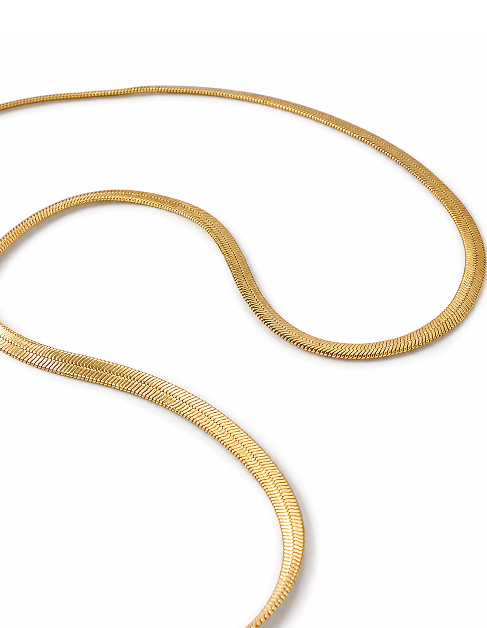 4mm Snake Necklace - 18K Gold Plated