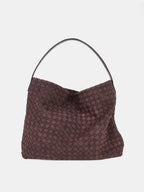 Calla Woven Shoulder Bag - Brown