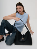 Carmella Slouchy Shoulder Bag - Black