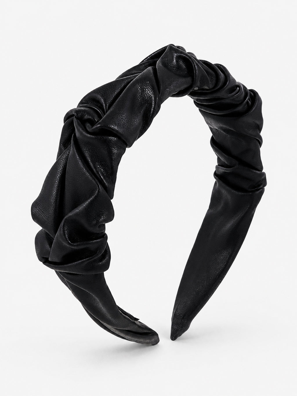 Caroline Ruched Headband - Black