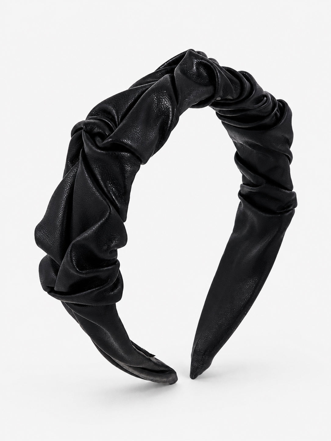 Caroline Ruched Headband - Black