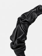 Caroline Ruched Headband - Black