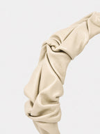 Caroline Ruched Headband - Cream